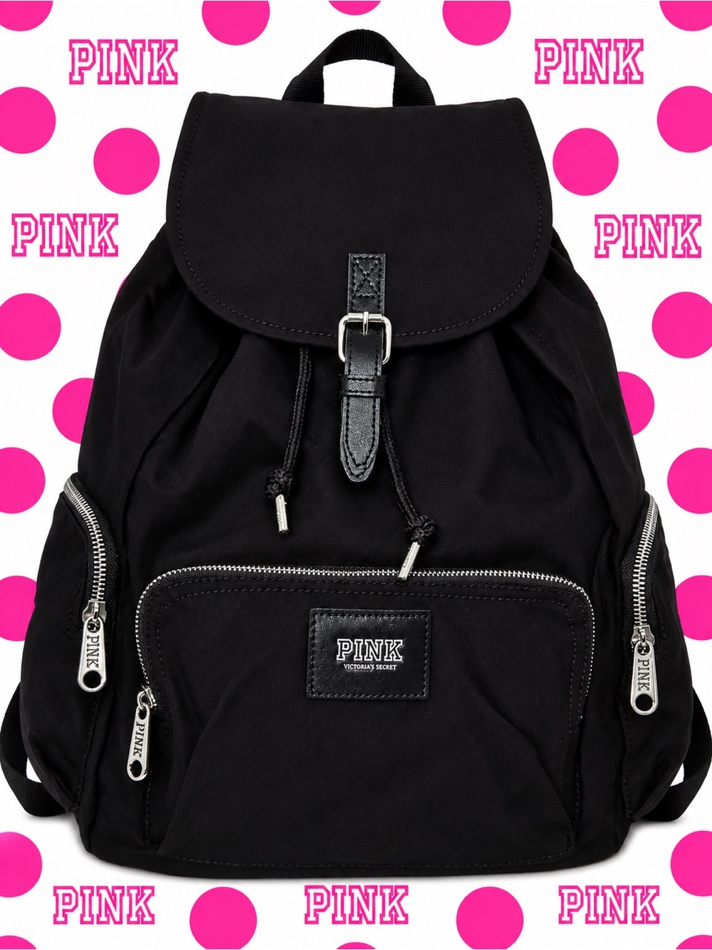 Black PINK Victorias Secret Backpack